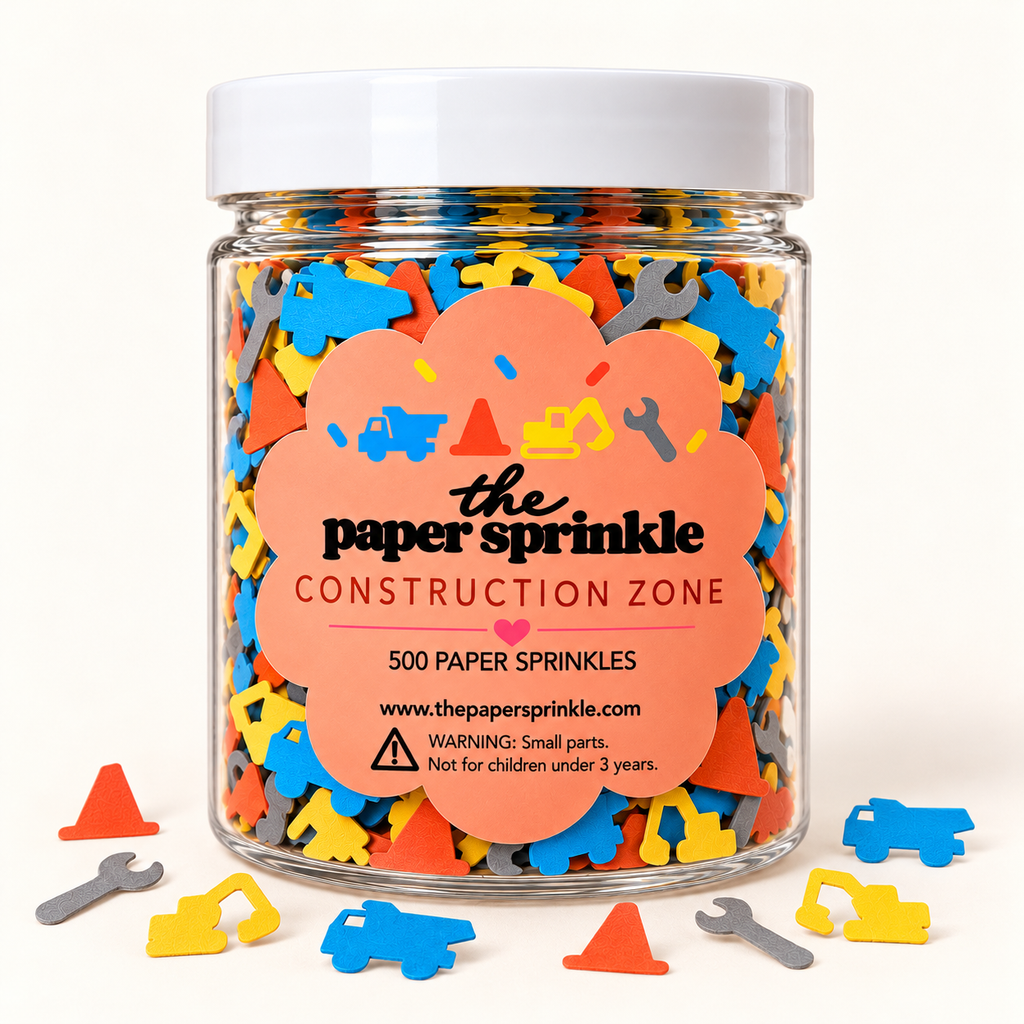 Construction Zone Sprinkle Jar