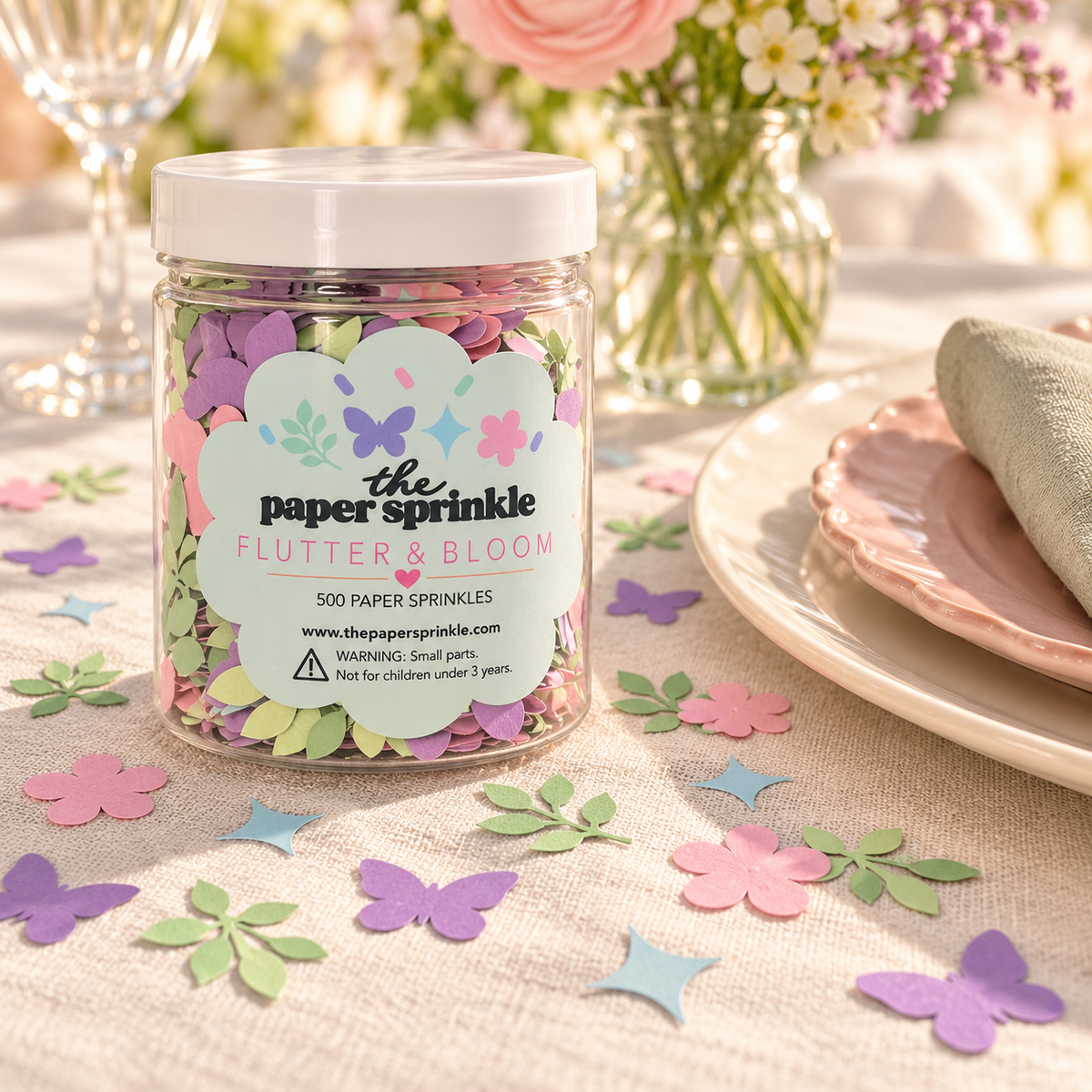 Flutter and Bloom Sprinkle Jar