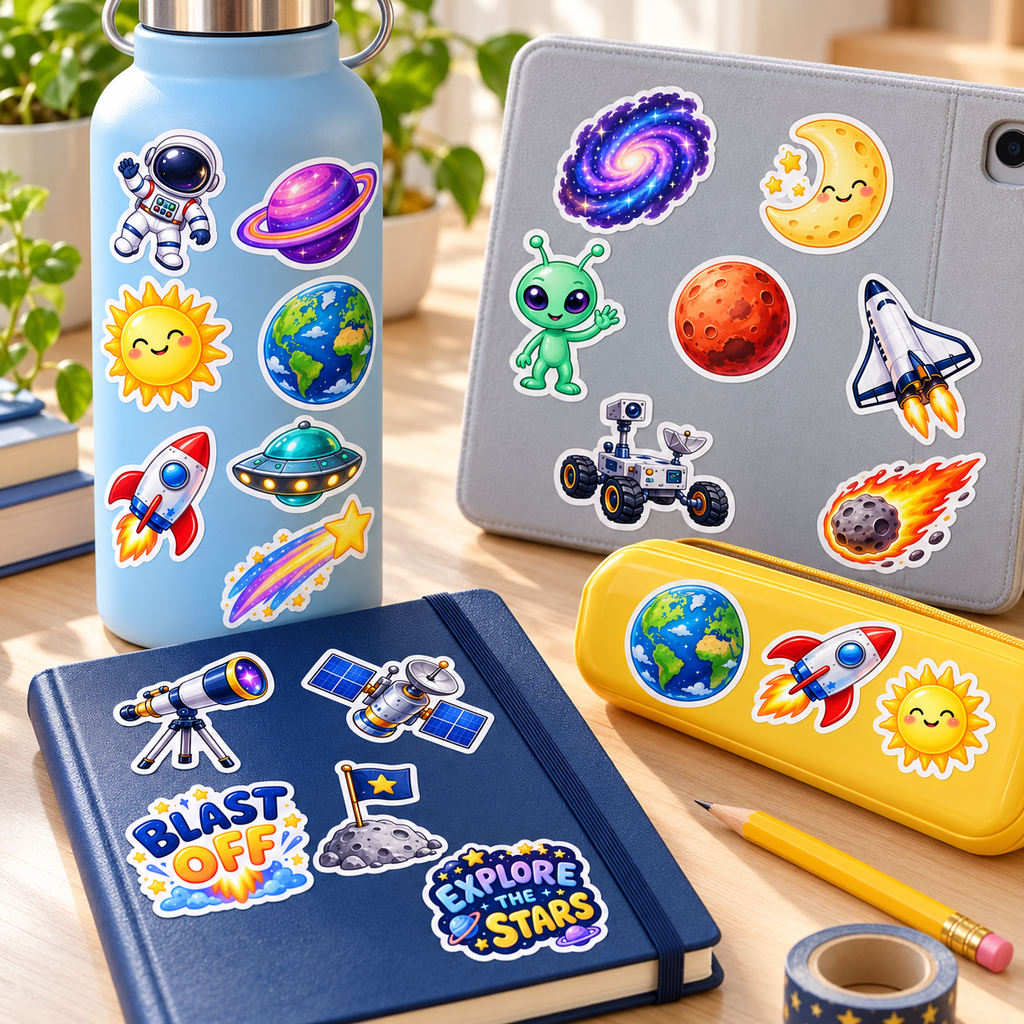 Blast Off - 20 Vinyl Stickers