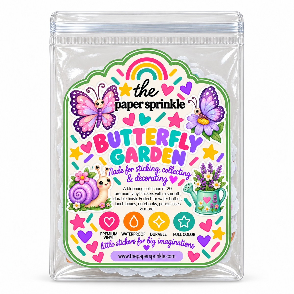 Butterfly Garden - 20 Vinyl Stickers