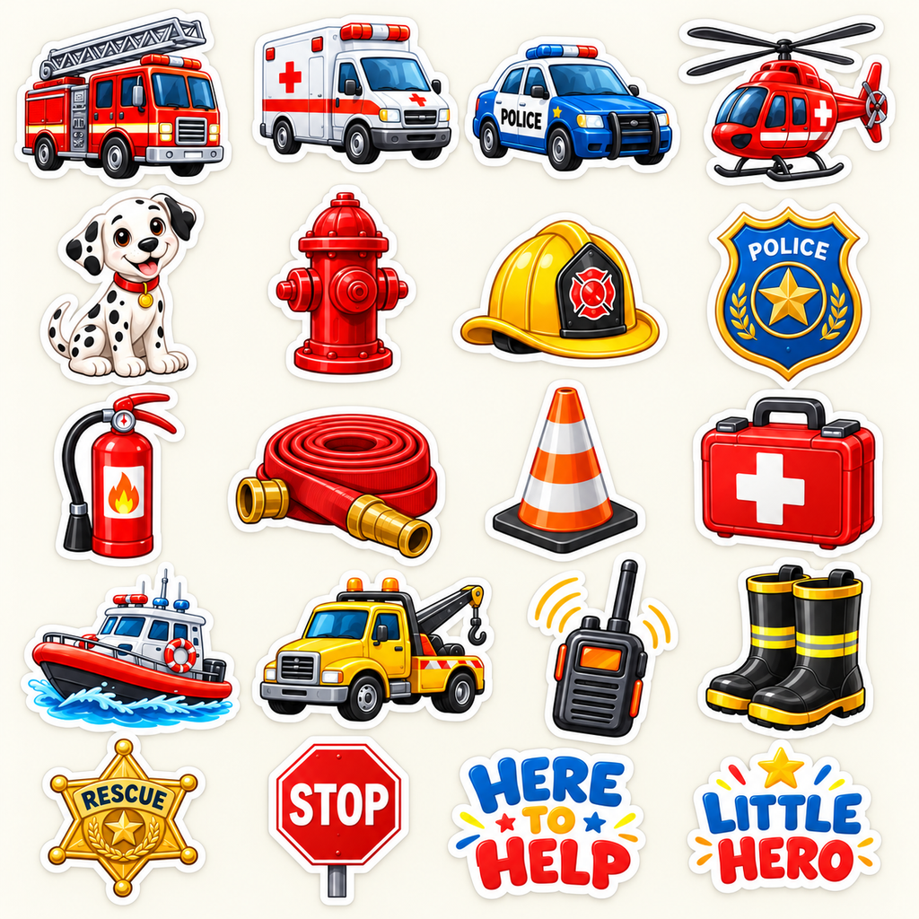 To The Rescue - 20 Vinyl Stickers