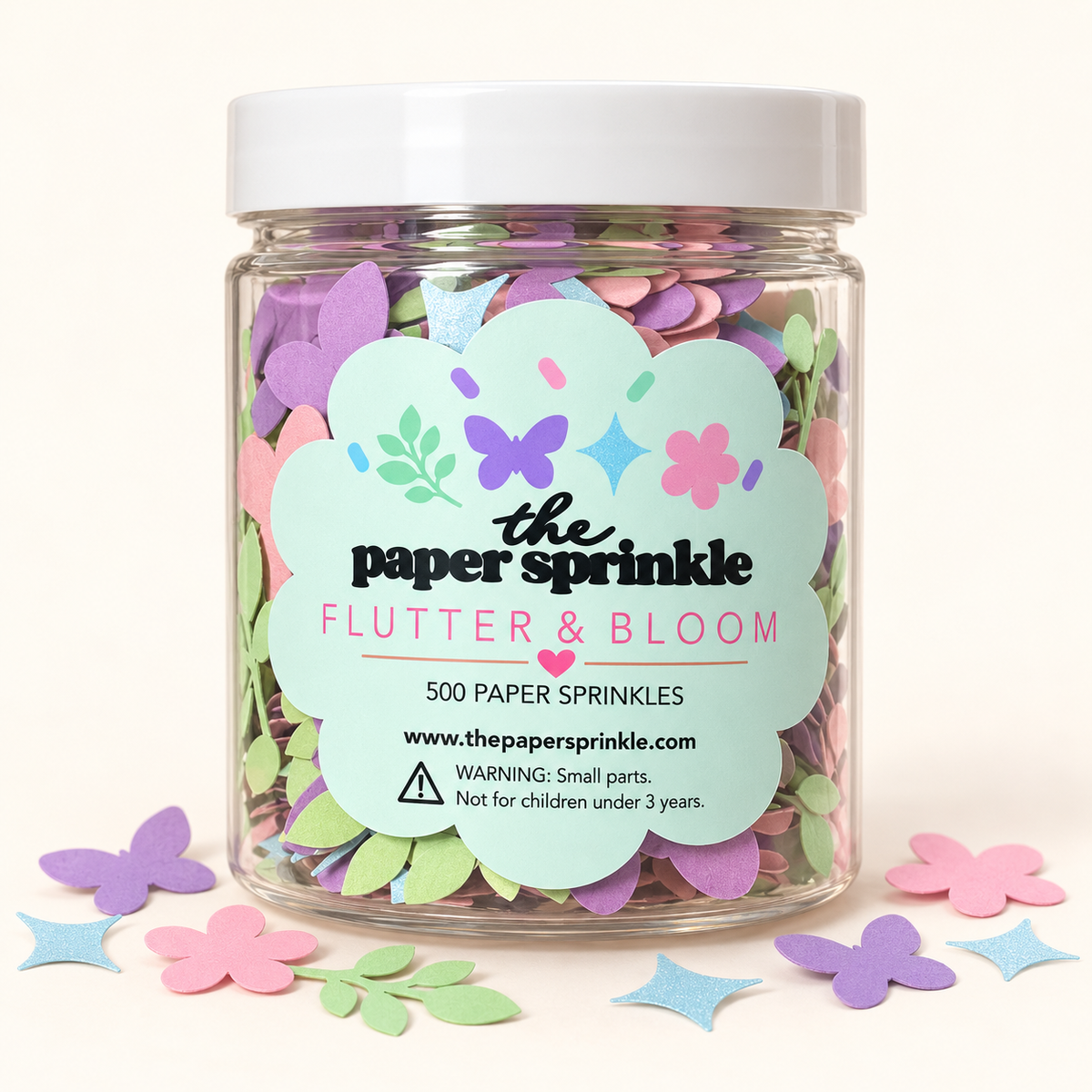 Flutter and Bloom Sprinkle Jar